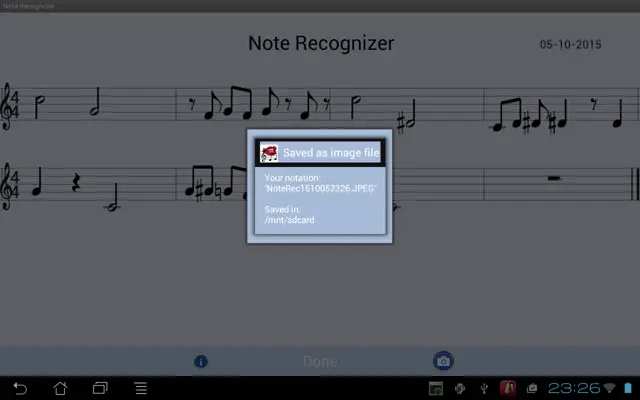 Note Recognizer android App screenshot 2